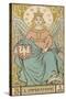 Tarot: 3 L'Imperatrice, The Empress-Oswald Wirth-Stretched Canvas