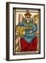 Tarot: 3 L'Imperatrice, The Empress-null-Framed Art Print