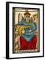 Tarot: 3 L'Imperatrice, The Empress-null-Framed Art Print