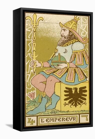 Tarot: 4 L'Empereur, The Emperor-Oswald Wirth-Framed Stretched Canvas