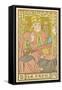 Tarot: 5 Le Pape, The Pope-Oswald Wirth-Framed Stretched Canvas