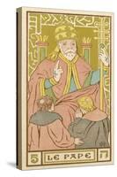 Tarot: 5 Le Pape, The Pope-Oswald Wirth-Stretched Canvas