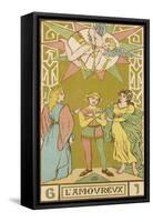 Tarot: 6 L'Amoureux, The Lover-Oswald Wirth-Framed Stretched Canvas