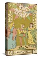 Tarot: 6 L'Amoureux, The Lover-Oswald Wirth-Stretched Canvas