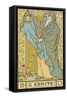 Tarot: 9 L'Ermite, The Hermit-Oswald Wirth-Framed Stretched Canvas