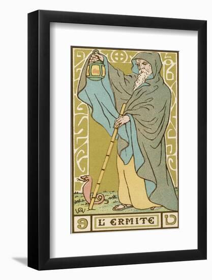 Tarot: 9 L'Ermite, The Hermit-Oswald Wirth-Framed Photographic Print