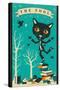 Tarot Card Cat: The Fool-Jazzberry Blue-Stretched Canvas