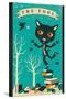 Tarot Card Cat: The Fool-Jazzberry Blue-Stretched Canvas