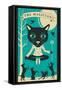 Tarot Card Cat: The Magician-Jazzberry Blue-Framed Stretched Canvas