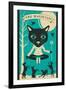 Tarot Card Cat: The Magician-Jazzberry Blue-Framed Art Print