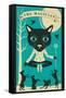 Tarot Card Cat: The Magician-Jazzberry Blue-Framed Stretched Canvas