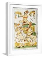 Tarot Card Depicting Chariot, 16th Century, Italy-null-Framed Giclee Print