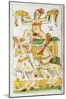 Tarot Card Depicting Chariot, 16th Century, Italy-null-Mounted Giclee Print