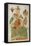 Tarot Card Depicting Hierophant, 16th Century, Italy-null-Framed Stretched Canvas