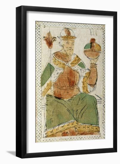 Tarot Card Depicting Hierophant, 16th Century, Italy-null-Framed Giclee Print