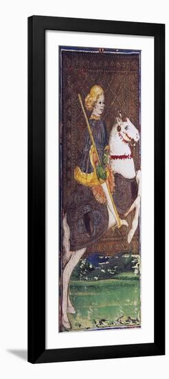 Tarot Card Depicting Knight of Wands-null-Framed Giclee Print