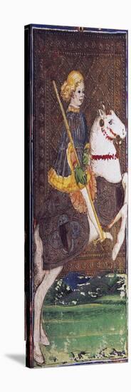 Tarot Card Depicting Knight of Wands-null-Stretched Canvas
