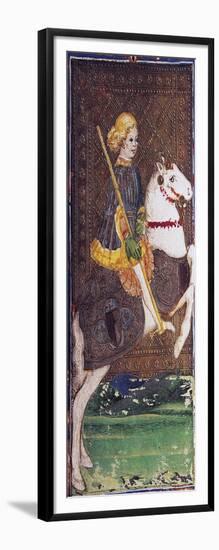 Tarot Card Depicting Knight of Wands-null-Framed Giclee Print