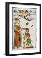 Tarot Card Depicting Lovers, 16th Century, Italy-null-Framed Giclee Print