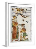 Tarot Card Depicting Lovers, 16th Century, Italy-null-Framed Giclee Print