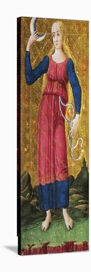 Tarot Card Depicting Moon, 1490, by Antonio Cicognara (Active Ca 1480-1500), 15th Century, Italy-null-Stretched Canvas