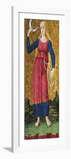 Tarot Card Depicting Moon, 1490, by Antonio Cicognara (Active Ca 1480-1500), 15th Century, Italy-null-Framed Giclee Print