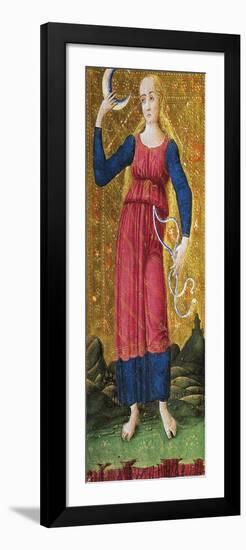 Tarot Card Depicting Moon, 1490, by Antonio Cicognara (Active Ca 1480-1500), 15th Century, Italy-null-Framed Giclee Print