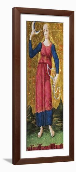 Tarot Card Depicting Moon, 1490, by Antonio Cicognara (Active Ca 1480-1500), 15th Century, Italy-null-Framed Giclee Print