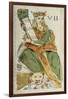 Tarot Card Depicting Strength, 16th Century, Italy-null-Framed Giclee Print