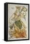 Tarot Card Depicting Temperance, 16th Century, Italy-null-Framed Stretched Canvas