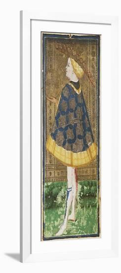 Tarot Card Depicting the Knight of Pentacles-null-Framed Giclee Print