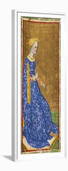 Tarot Card Depicting the Queen of Clubs-null-Framed Giclee Print