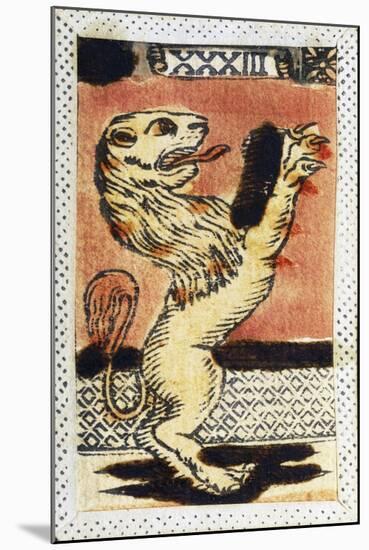 Tarot Card for Leo, 16th Century, Italy-null-Mounted Giclee Print