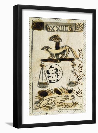 Tarot Card for Libra, 16th Century, Italy-null-Framed Giclee Print