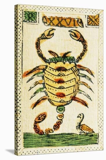 Tarot Card for Scorpio, 16th Century, Italy-null-Stretched Canvas