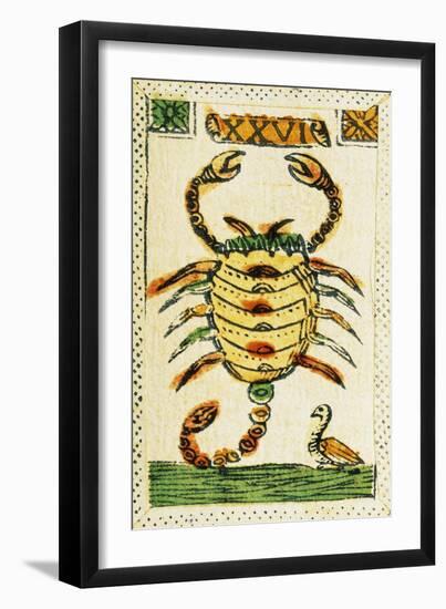 Tarot Card for Scorpio, 16th Century, Italy-null-Framed Giclee Print