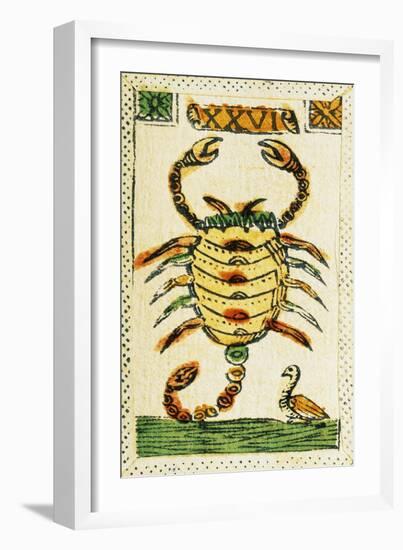 Tarot Card for Scorpio, 16th Century, Italy-null-Framed Giclee Print