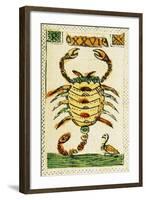 Tarot Card for Scorpio, 16th Century, Italy-null-Framed Giclee Print