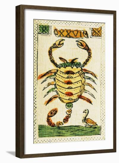 Tarot Card for Scorpio, 16th Century, Italy-null-Framed Giclee Print