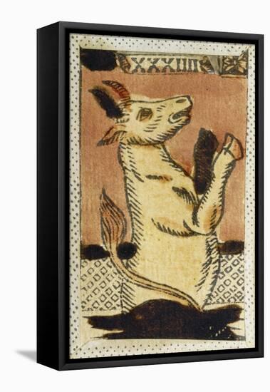 Tarot Card for Taurus, 16th Century, Italy-null-Framed Stretched Canvas
