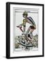 Tarot Card of Death, the Grim Reaper, Noblet Tarot, 17th Century-null-Framed Giclee Print