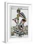 Tarot Card of Death, the Grim Reaper, Noblet Tarot, 17th Century-null-Framed Premium Giclee Print