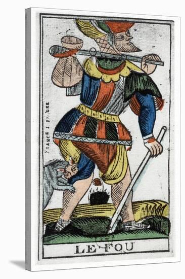 Tarot Card of the Fool, Jergot Tarot, 17th Century-null-Stretched Canvas