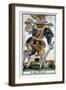 Tarot Card of the Fool, Jergot Tarot, 17th Century-null-Framed Premium Giclee Print