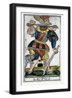 Tarot Card of the Fool, Jergot Tarot, 17th Century-null-Framed Premium Giclee Print