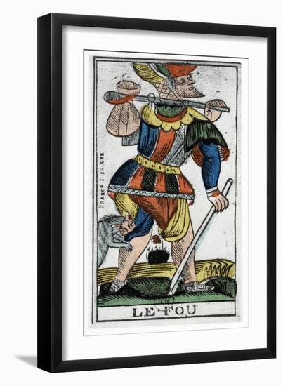 Tarot Card of the Fool, Jergot Tarot, 17th Century-null-Framed Premium Giclee Print