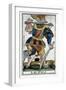 Tarot Card of the Fool, Jergot Tarot, 17th Century-null-Framed Premium Giclee Print