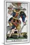 Tarot Card of the Fool, Jergot Tarot, 17th Century-null-Mounted Premium Giclee Print