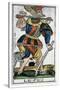 Tarot Card of the Fool, Jergot Tarot, 17th Century-null-Stretched Canvas