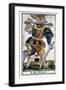 Tarot Card of the Fool, Jergot Tarot, 17th Century-null-Framed Giclee Print